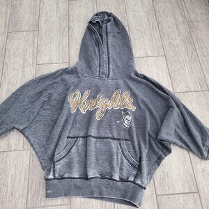 Touch by Alyssa Milano UCF Knights Oversized Short Sleeve Hoodie Grey Womens S
